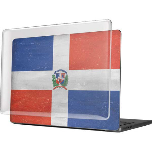 Dominican Republic Flag Distressed MacBook Pro 14in (2021-24) Case plus Skin